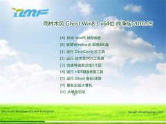 雨林木风Ghost Win8.1 64位 纯净版 2016年09月