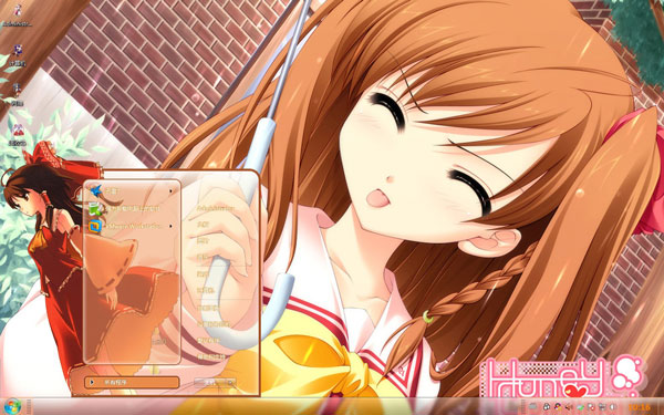 二次元小美女Win8动漫电脑桌面