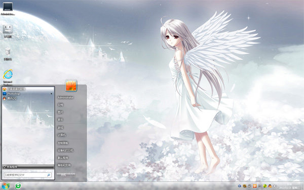 白色天使Win8免费主题