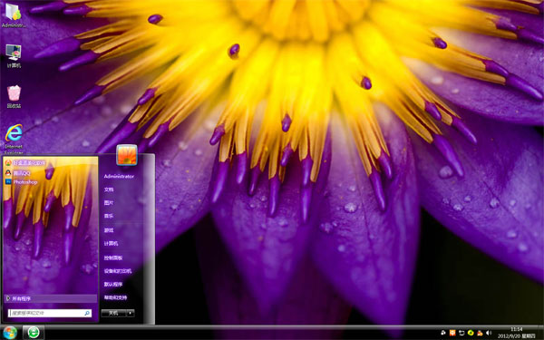 炫紫花蕊Win8精美主题